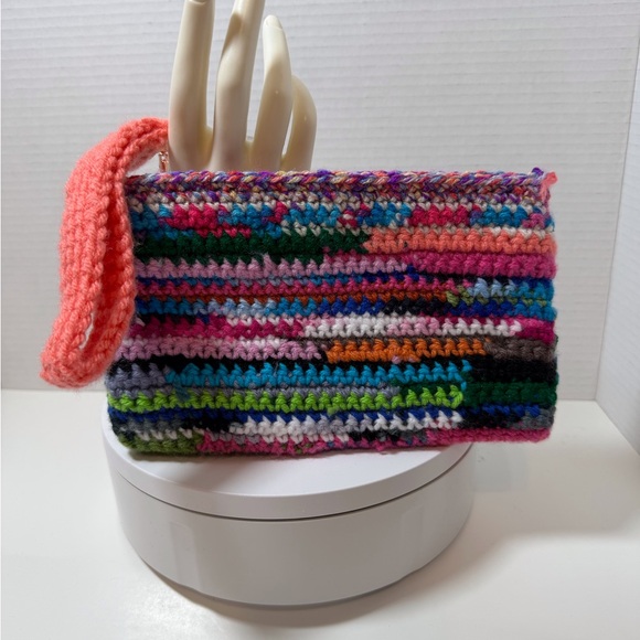 Multicolor  Crochet Clutch Bag - Picture 2 of 6